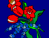Desenho Ramo de flores pintado por Benedita