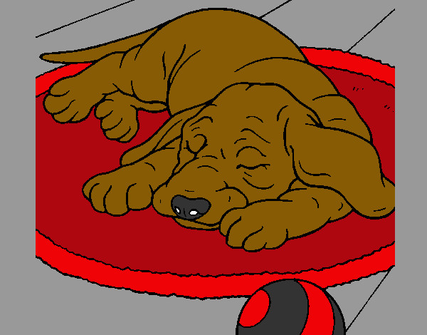 Desenho Cão a dormir pintado por Ericxpvt