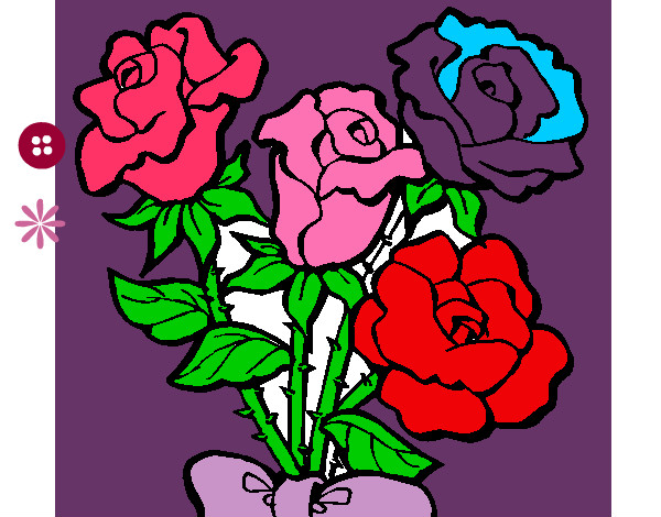 Desenho Ramo de rosas pintado por dudaa