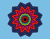 Desenho Mandala flores de girassol pintado por lequinha