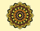 Desenho Mandala estrela decorada pintado por janett
