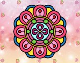 Desenho Mandala flor criativo pintado por Crismayumi