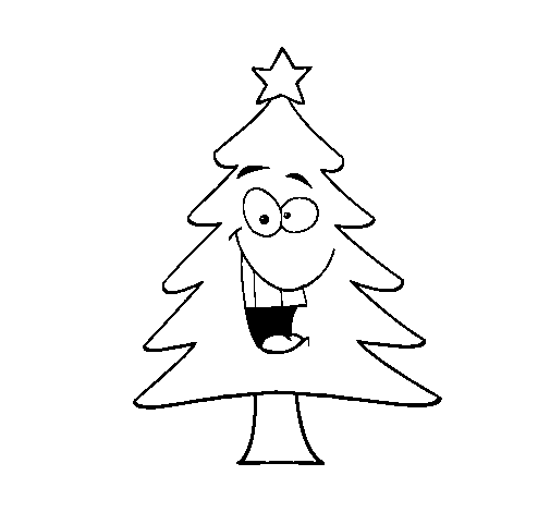Desenho de árvore de natal para Colorir