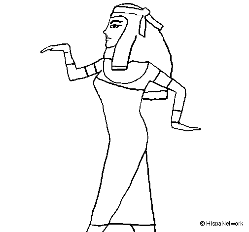 Desenho de Bailarina egipcia  para Colorir