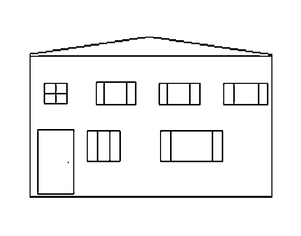 Desenho de Bloco de apartamentos para Colorir