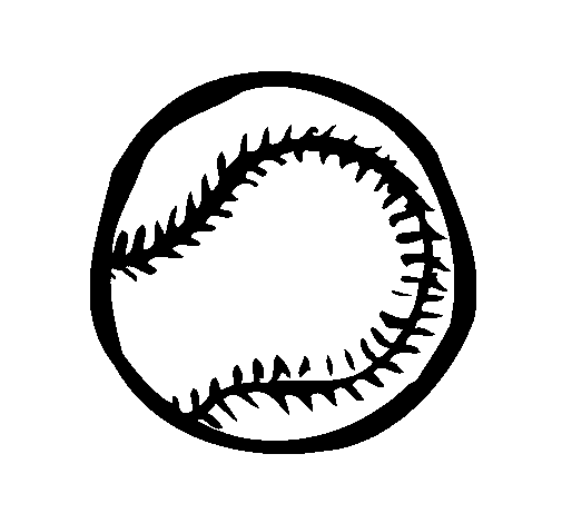 Desenho de Bola de basebol para Colorir