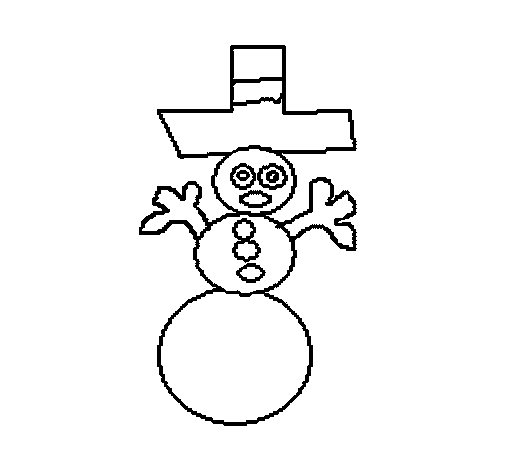 Desenho de Boneco de neve para Colorir