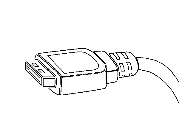 Desenho de Cabo USB para Colorir