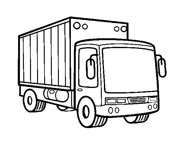 Desenho de Caminhão de mercadoria para Colorir
