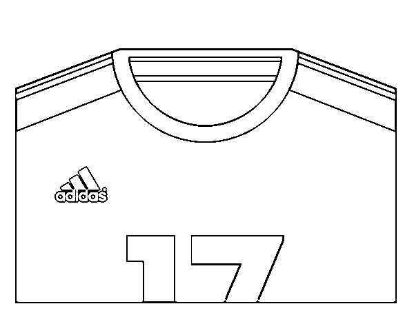 Desenho de Camisa da copa do mundo de futebol 2014 de Rússia para Colorir