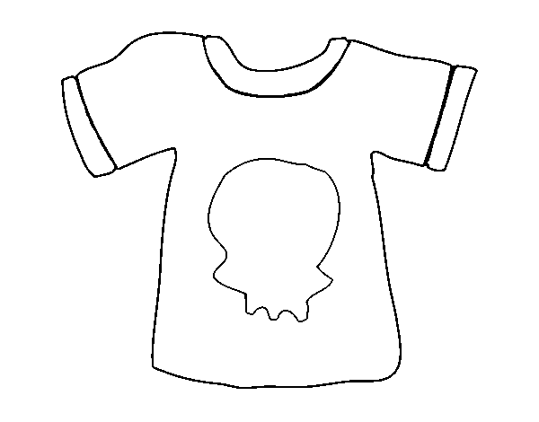 Desenho de Camiseta emo para Colorir