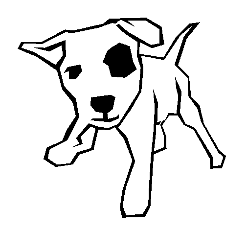 Desenho de Cãozito com uma mancha no olho para Colorir