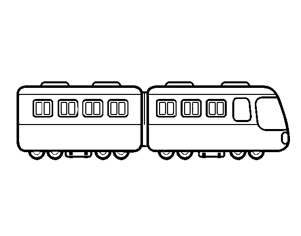 Desenho de Carruagens de trem para Colorir