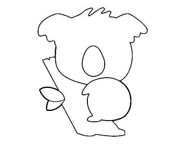 Desenho de Coala bebé para Colorir