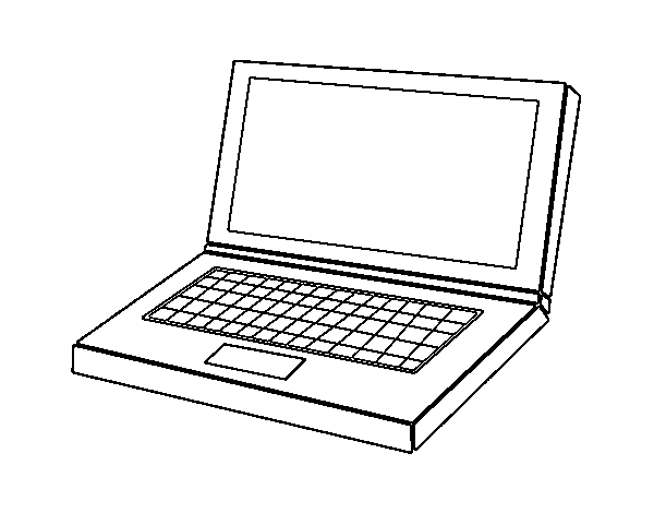 Desenho de Computador portátil para Colorir