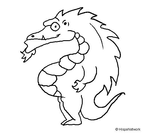 Desenho de Dragão barrigudo para Colorir