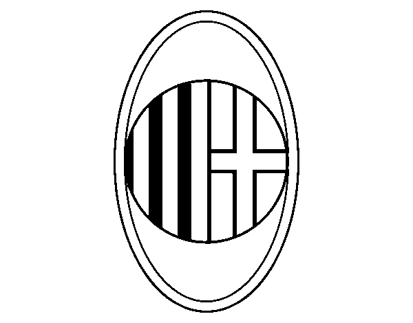 Desenho de Emblema do AC Milan para Colorir