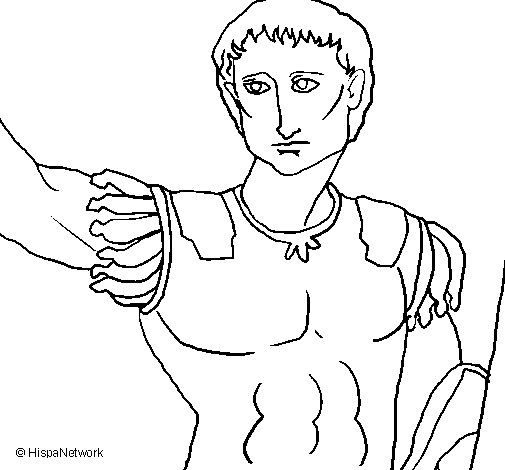 Desenho de Escultura de César para Colorir
