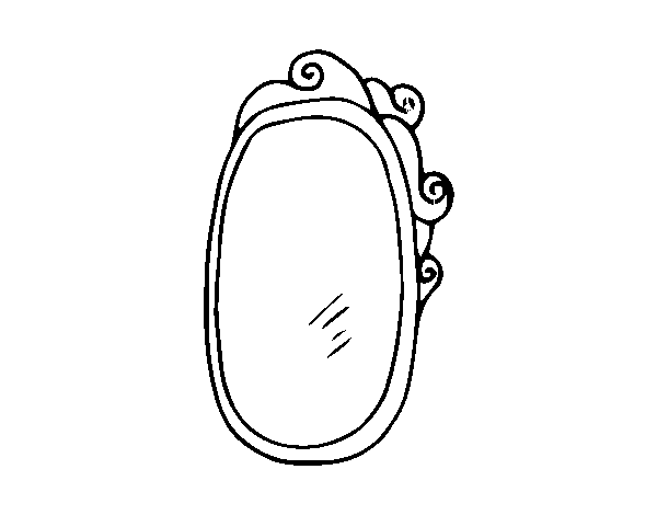 Desenho de Espelho emoldurado para Colorir