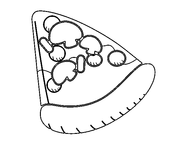 Desenho de Fatia de pizza para Colorir