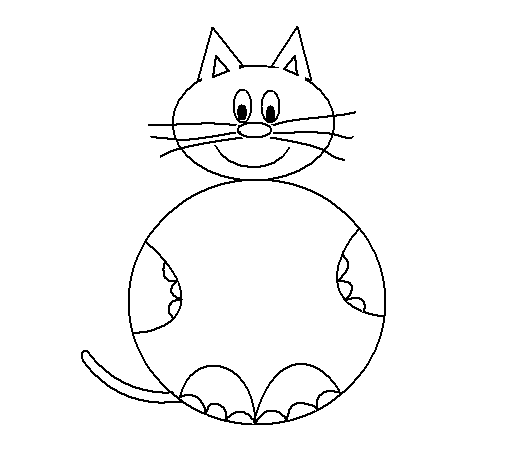 Desenho de Gato Selene para Colorir