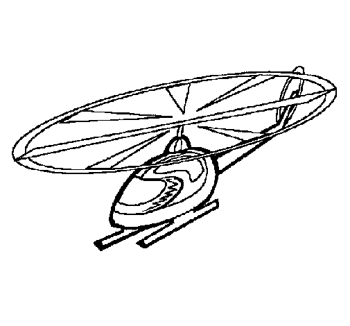 Desenho de Helicóptero para Colorir