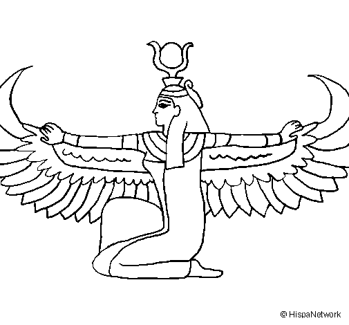 Desenho de Isis para Colorir