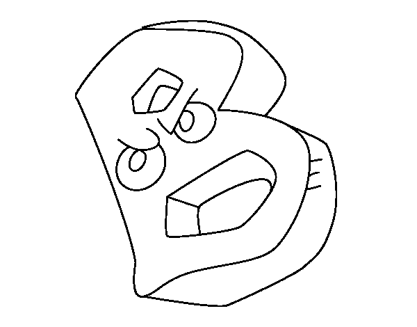 Desenho de Letra B para Colorir