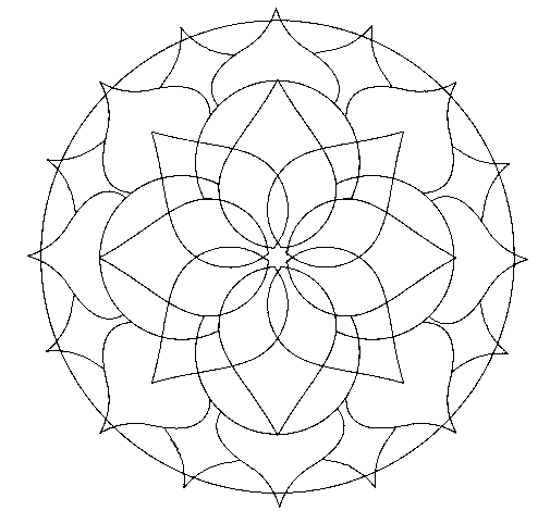 Desenho de Mandala 14 para Colorir