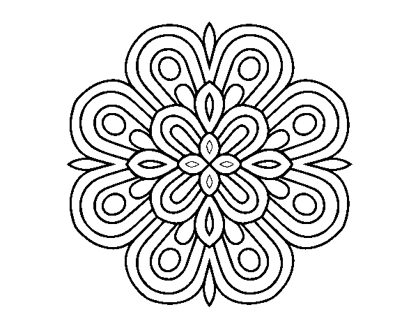 Desenho de Mandala de arte visual para Colorir