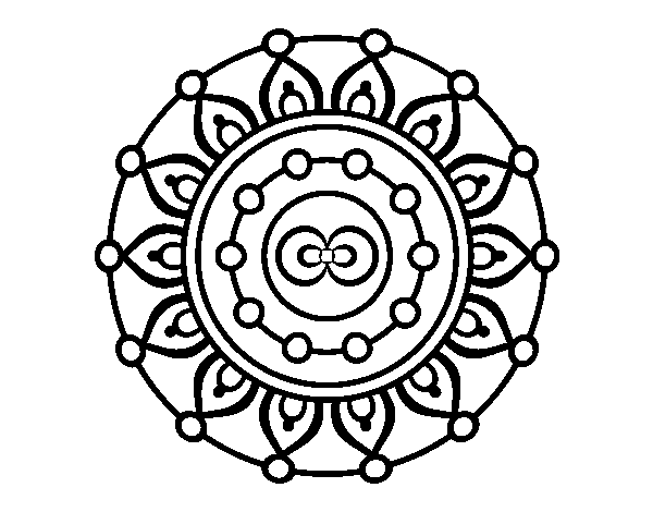 Desenho de Mandala meditação para Colorir