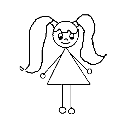Desenho de Menina 12 para Colorir
