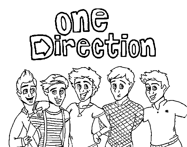Desenho de One Direction 3 para Colorir