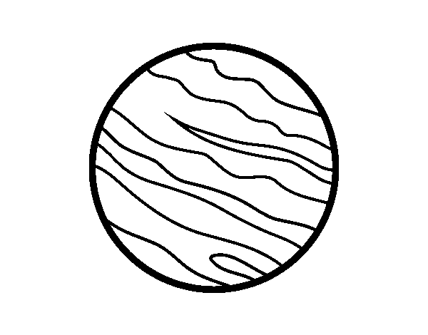 Desenho de Planeta Júpiter para Colorir