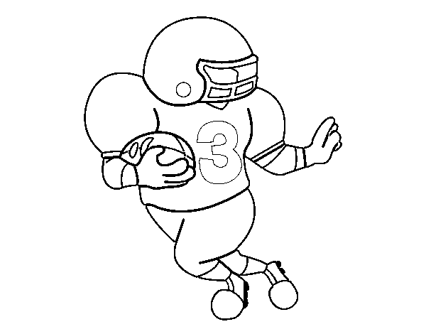 Desenho de Quarterback para Colorir