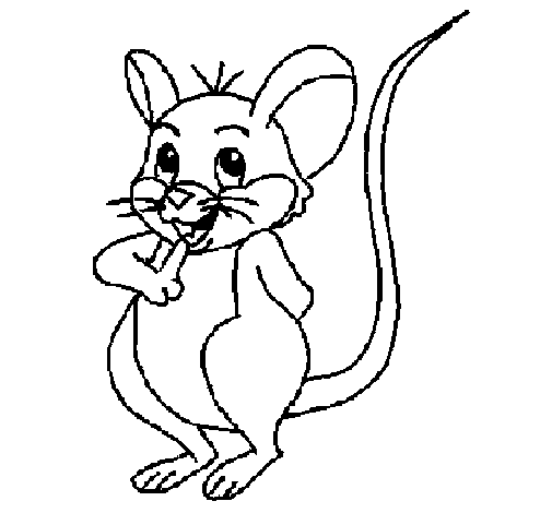 Desenho de Rato para Colorir