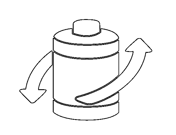 Desenho de Reciclar pilha para Colorir