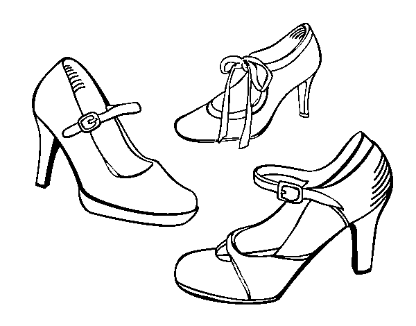 Desenho de Sapatos lounges para Colorir