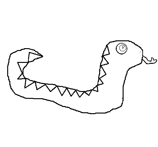 Desenho de Serpente 3a para Colorir