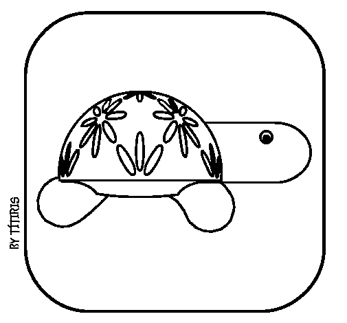 Desenho de Tartaruga 4 para Colorir