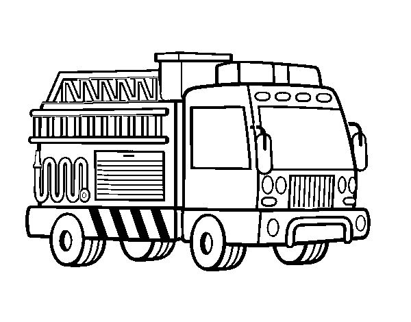 Desenho de Um caminhão de bombeiros para Colorir