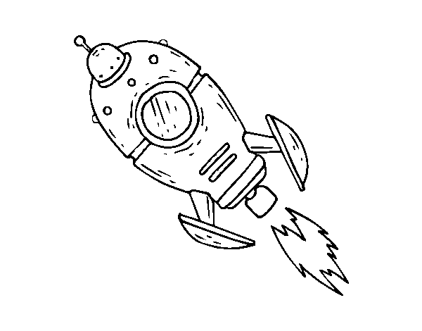 Desenho de Um foguete espacial para Colorir
