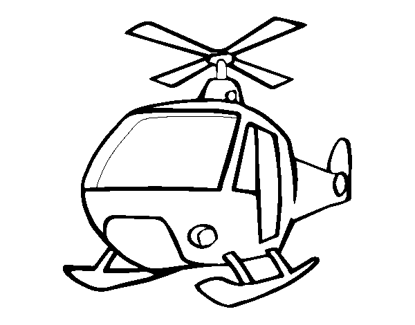 Desenho de Um Helicoptero para Colorir
