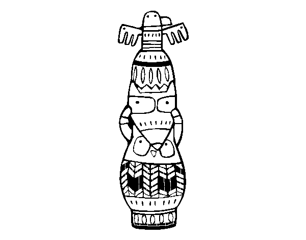 Desenho de Um totem para Colorir