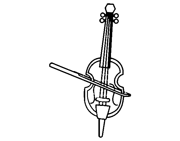 Desenho de Un Violin para Colorir