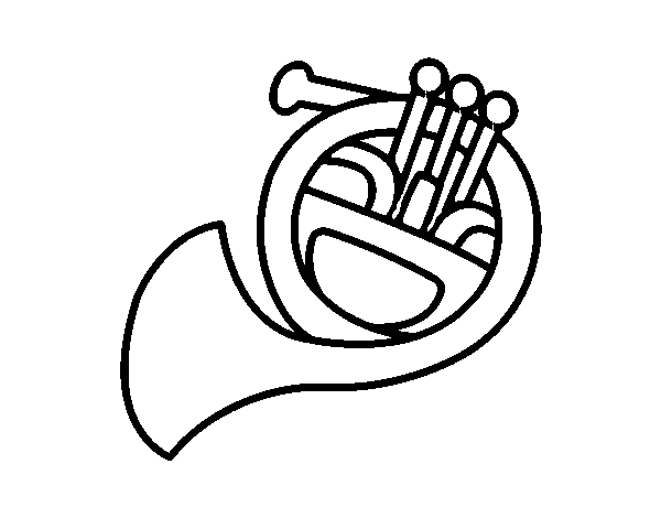 Desenho de Una Trompa para Colorir