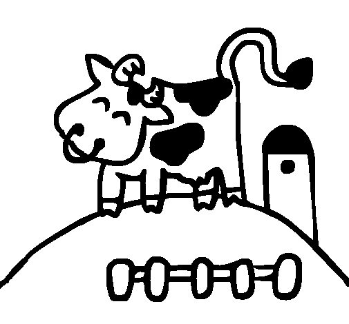 Desenho de Vaca feliz para Colorir