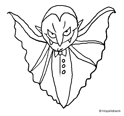 Desenho de Vampiro aterrorizador para Colorir