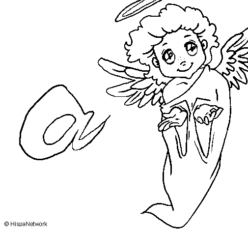 Desenho de Anjo para Colorir