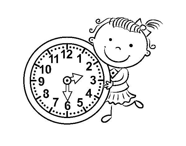 Desenho de Aprender as horas para Colorir